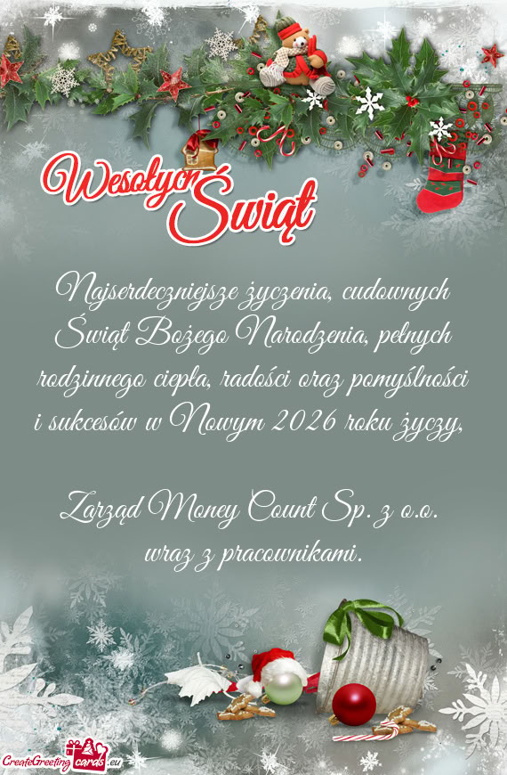 Radości oraz pomyślności i sukcesów w Nowym 2026 roku życzy