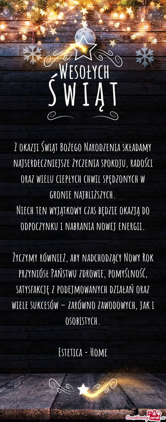 Radości oraz wielu ciepłych chwil spędzonych w gronie najbliższych