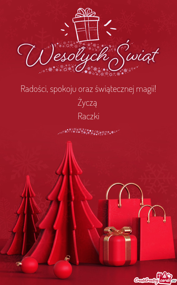 Radości, spokoju oraz świątecznej magii