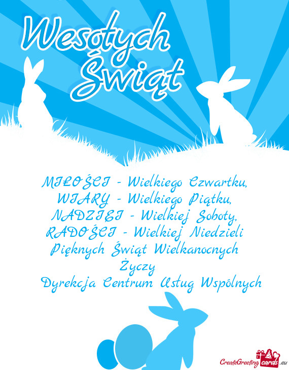 RADOŚCI - Wielkiej Niedzieli Pięknych Świąt Wielkanocnych