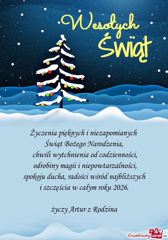 Radości wśród najbliższych i szczęścia w całym roku 2026