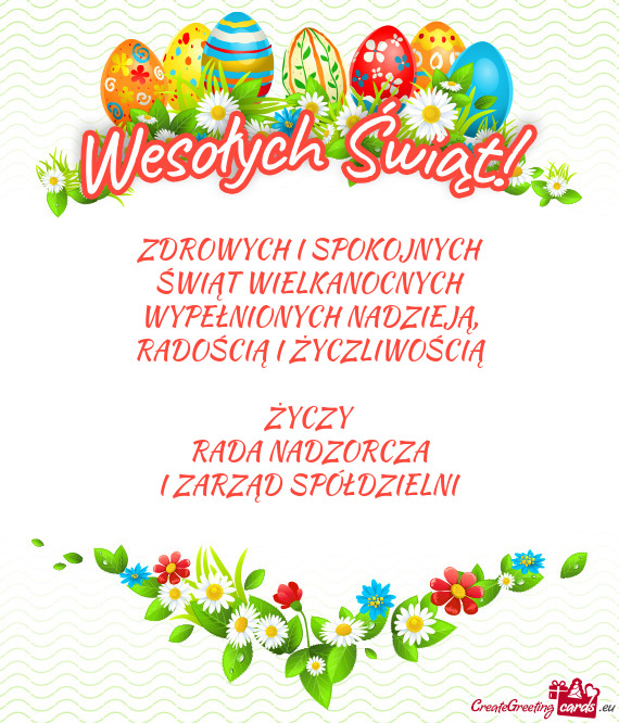 RADOŚCIĄ I ŻYCZLIWOŚCIĄ