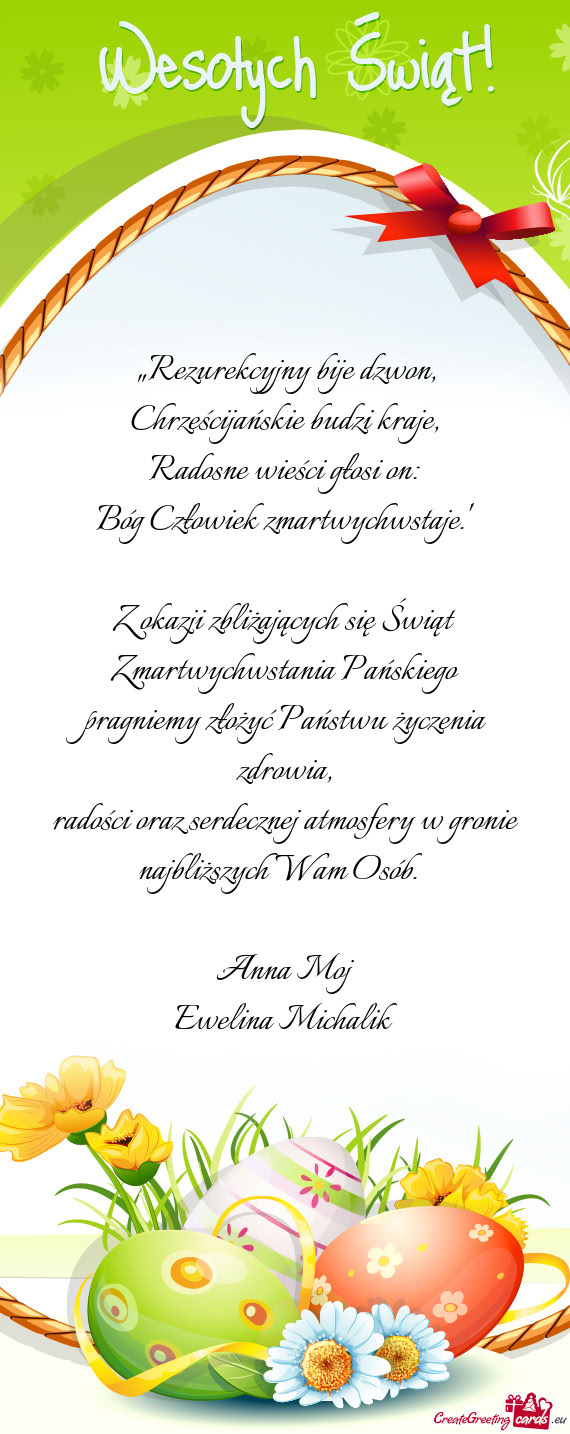 Radosne wieści głosi on