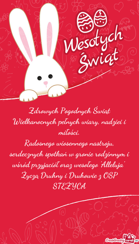 Radosnego wiosennego nastroju, serdecznych spotkań w gronie rodzinnym i wśród przyjaciół oraz w