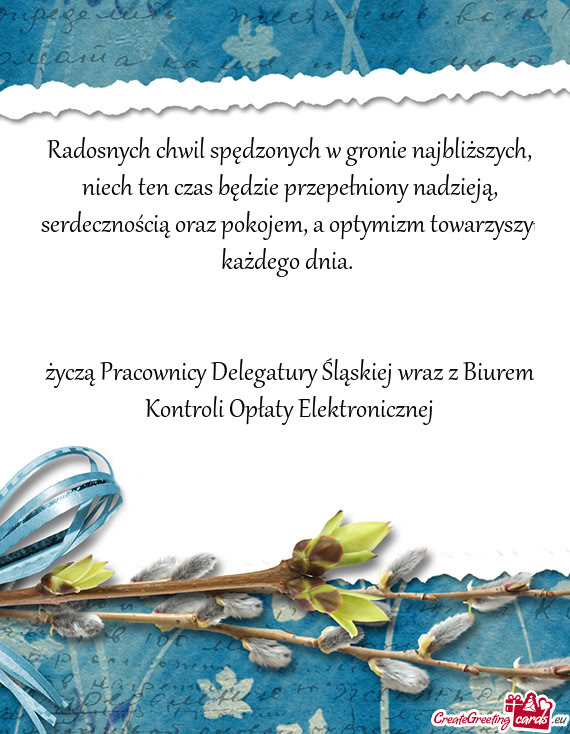 Radosnych chwil spędzonych w gronie najbliższych, niech ten czas będzie przepełniony nadzieją