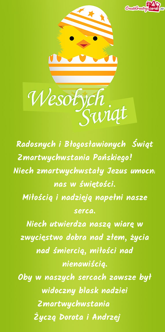 Radosnych i Błogosławionych Świąt Zmartwychwstania Pańskiego!🌿🐣🐇