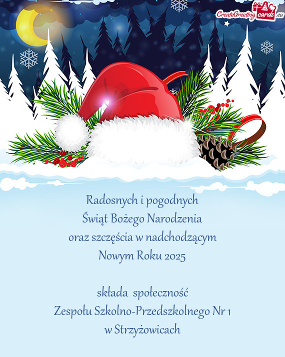 Radosnych i pogodnych Świąt Bożego Narodzenia oraz szczęścia w nadchodzącym Nowym Roku 2025