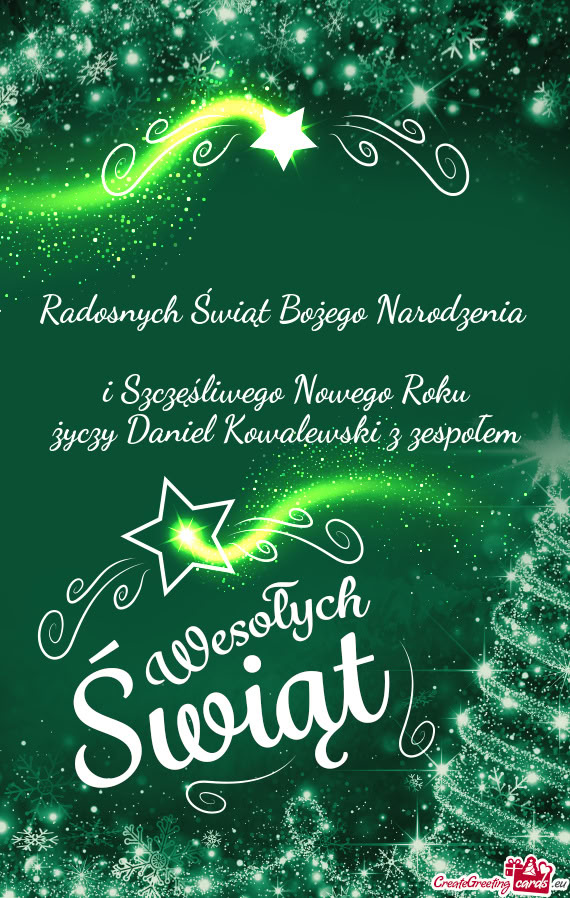 Radosnych Świąt Bożego Narodzenia   i Szczęśliwego Nowego Roku  życzy