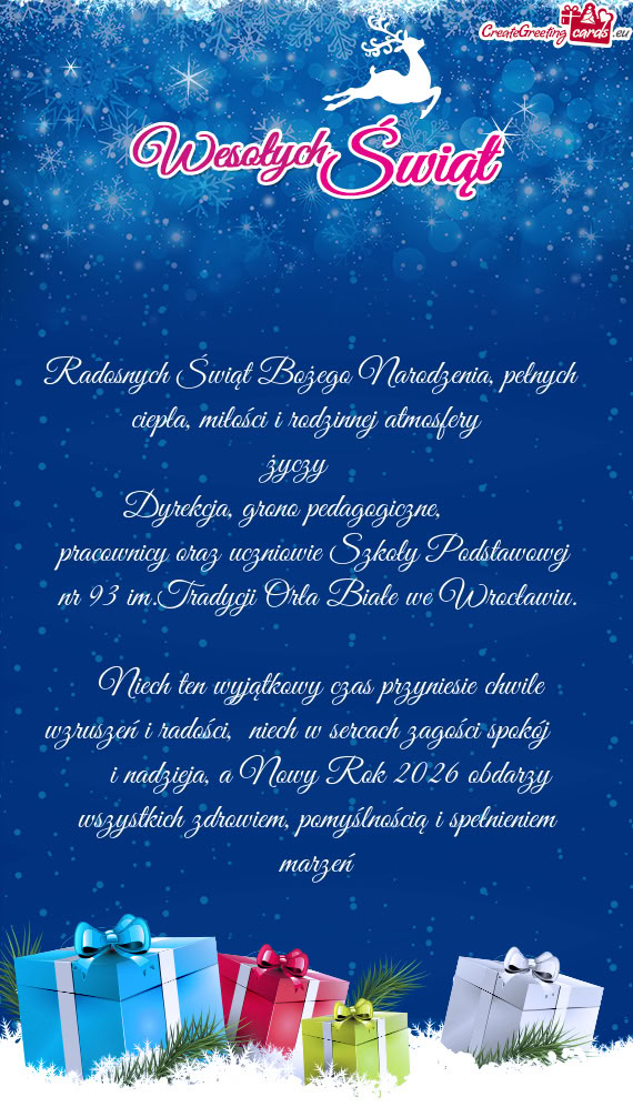 Radosnych Świąt Bożego Narodzenia, pełnych    ciepła, miłości i rodzinnej atmosfery