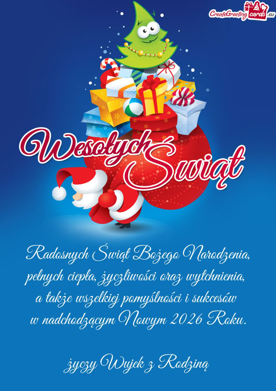 Radosnych Świąt Bożego Narodzenia, pełnych ciepła, życzliwości oraz wytchnienia