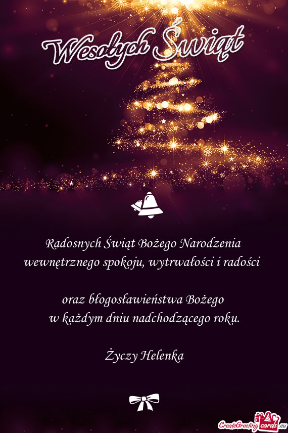 Radosnych Świąt Bożego Narodzenia   wewnętrznego spokoju, wytrwałości i