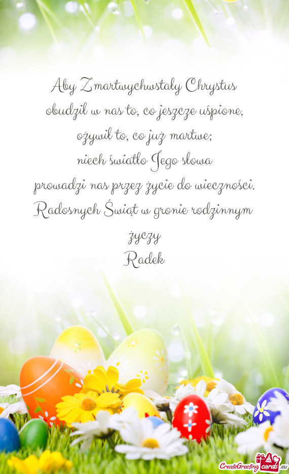 Radosnych Świąt w gronie rodzinnym życzy Radek