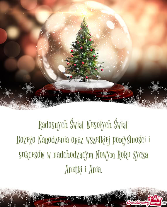 Radosnych Świąt Wesołych Świąt