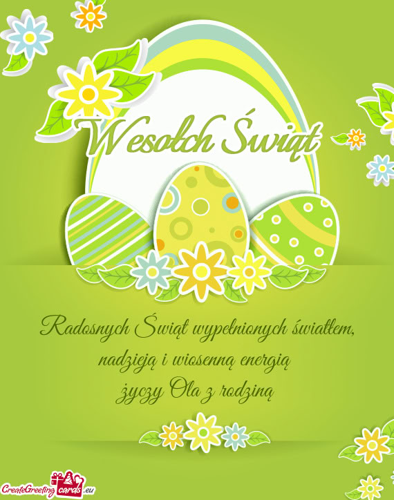 Radosnych Świąt wypełnionych światłem, nadzieją i wiosenną energią