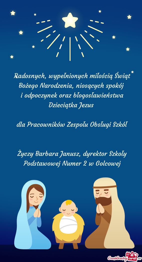 Radosnych, wypełnionych miłością Świąt Bożego Narodzenia, niosących spokój