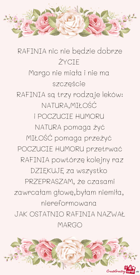 RAFINIA nic nie będzie dobrze ŻYCIE
