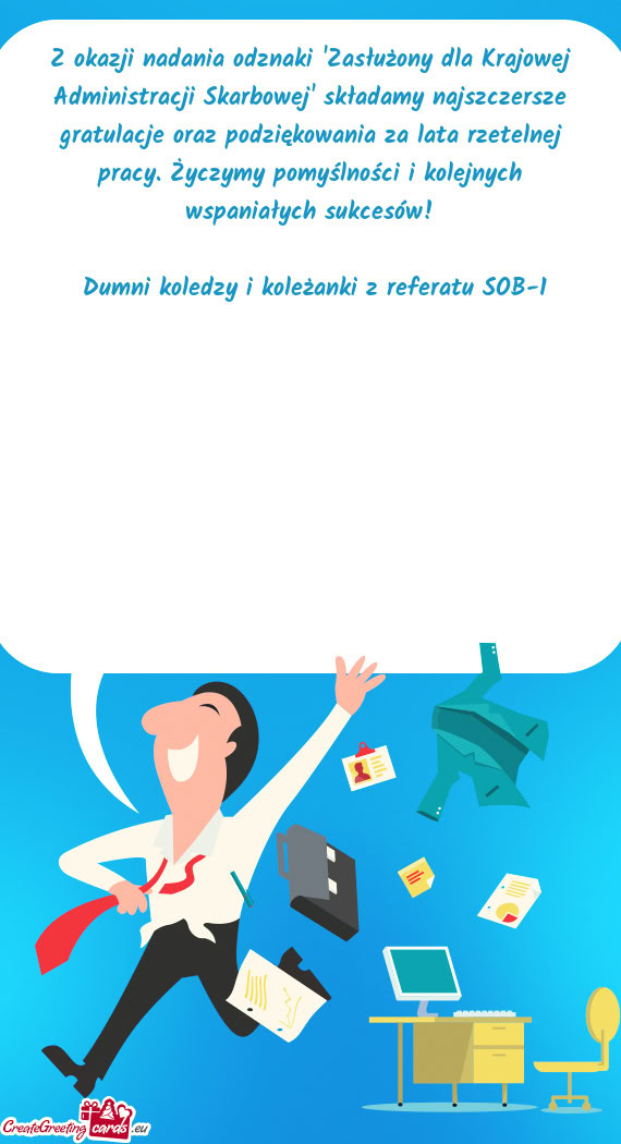 Ratulacje oraz podziękowania za lata rzetelnej pracy. Życzymy pomyślności i kolejnych wspaniały