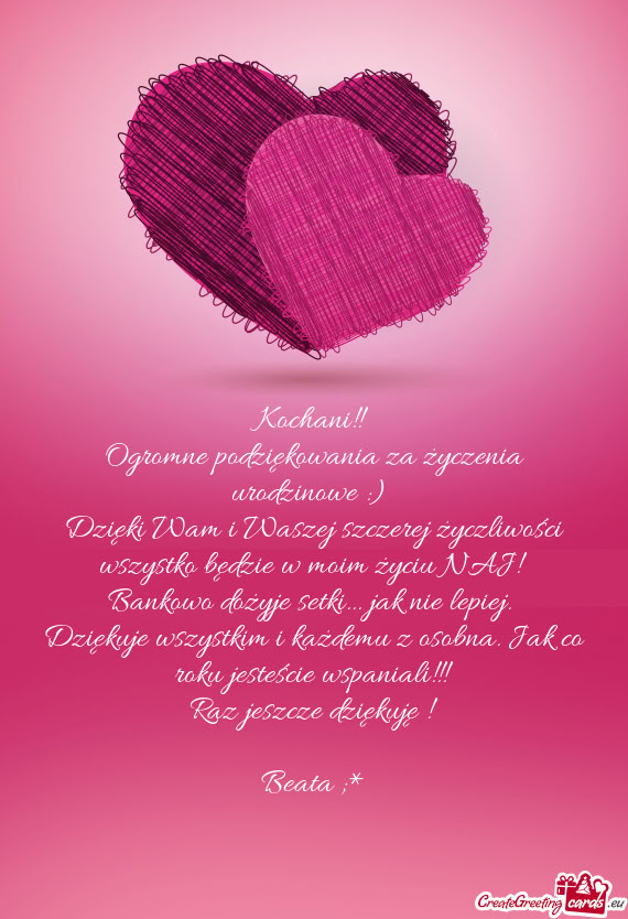 Raz jeszcze dziękuję