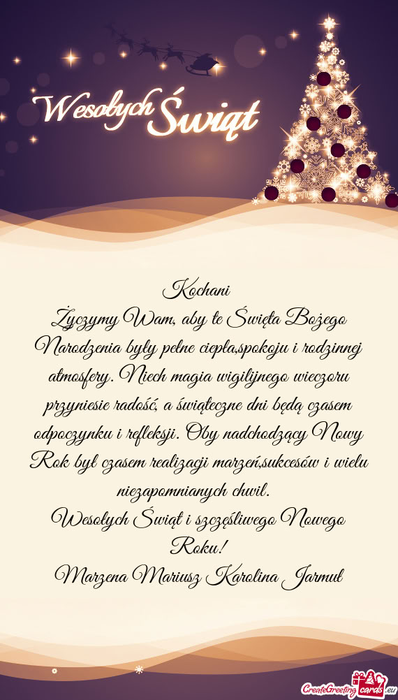 Refleksji. Oby nadchodzący Nowy Rok był czasem realizacji marzeń,sukcesów i wielu niezapomniany