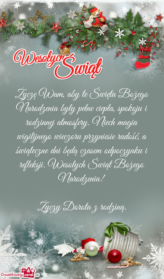 Refleksji. Wesołych Świąt Bożego Narodzenia