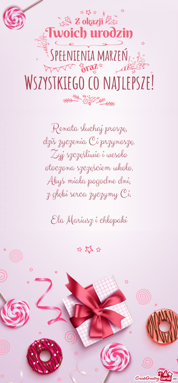 Renata słuchaj proszę