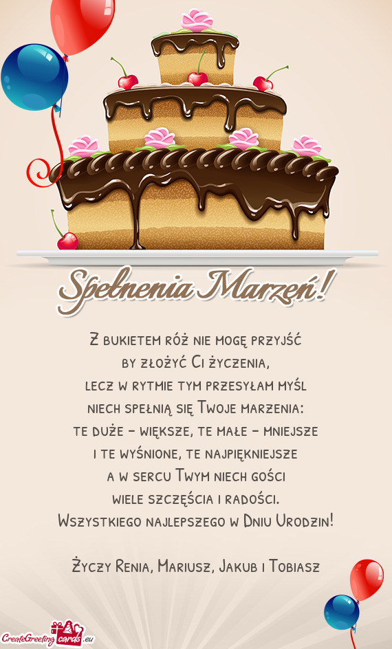 Renia, Mariusz, Jakub i Tobiasz