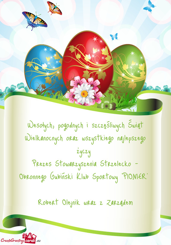 Robert Olejnik wraz z Zarządem