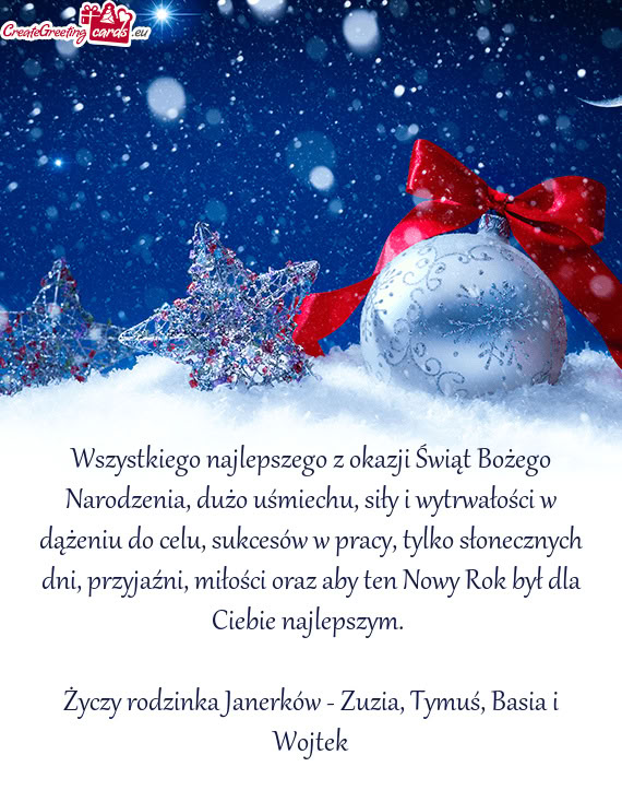 Rodzinka Janerków - Zuzia, Tymuś, Basia i Wojtek