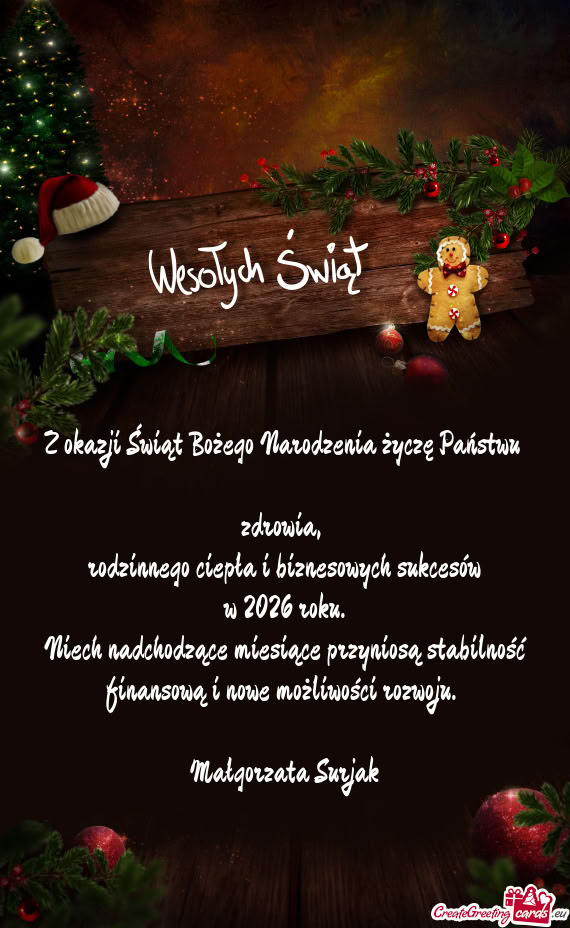 Rodzinnego ciepła i biznesowych sukcesów