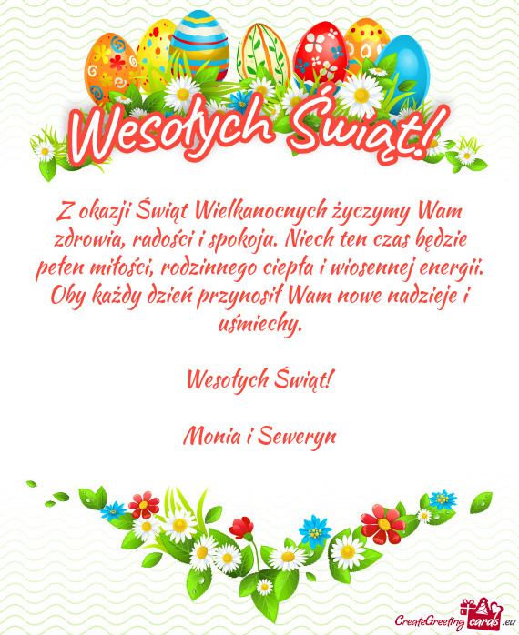 Rodzinnego ciepła i wiosennej energii