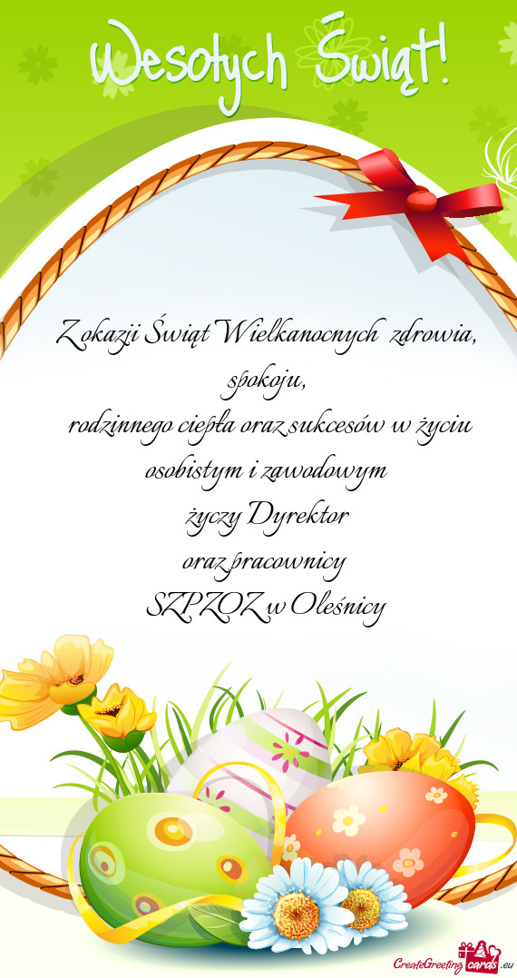 Rodzinnego ciepła oraz sukcesów w życiu osobistym i zawodowym Dyrektor oraz pracown