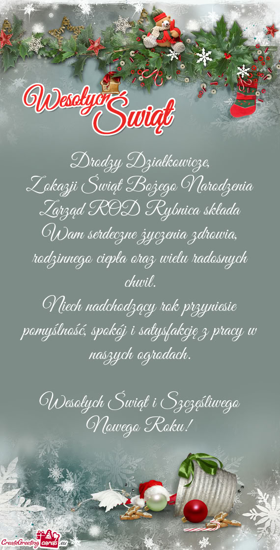 Rodzinnego ciepła oraz wielu radosnych chwil