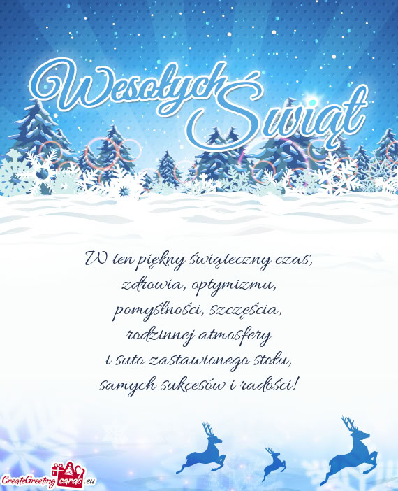 Rodzinnej atmosfery i suto zastawionego stołu