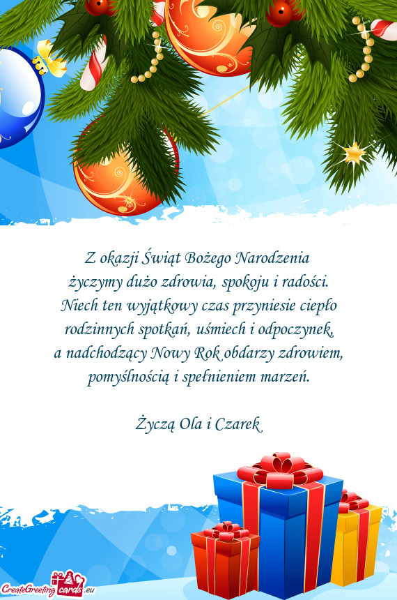 Rodzinnych spotkań, uśmiech i odpoczynek