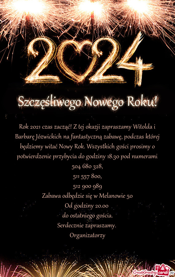 Rok 2021 czas zacząć! Z tej okazji zapraszamy Witolda i Barbarę Józwickich na fantastyczną zaba