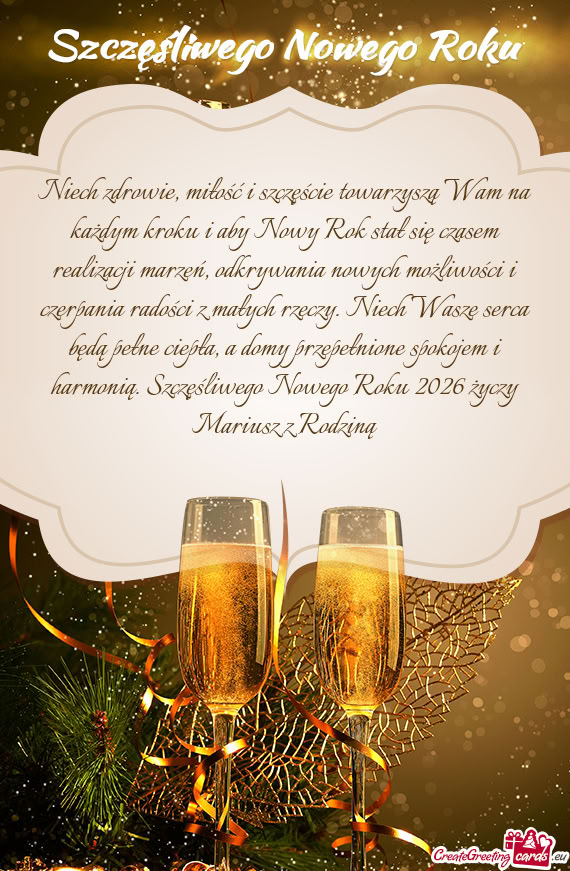 Roku 2026 Mariusz z Rodziną