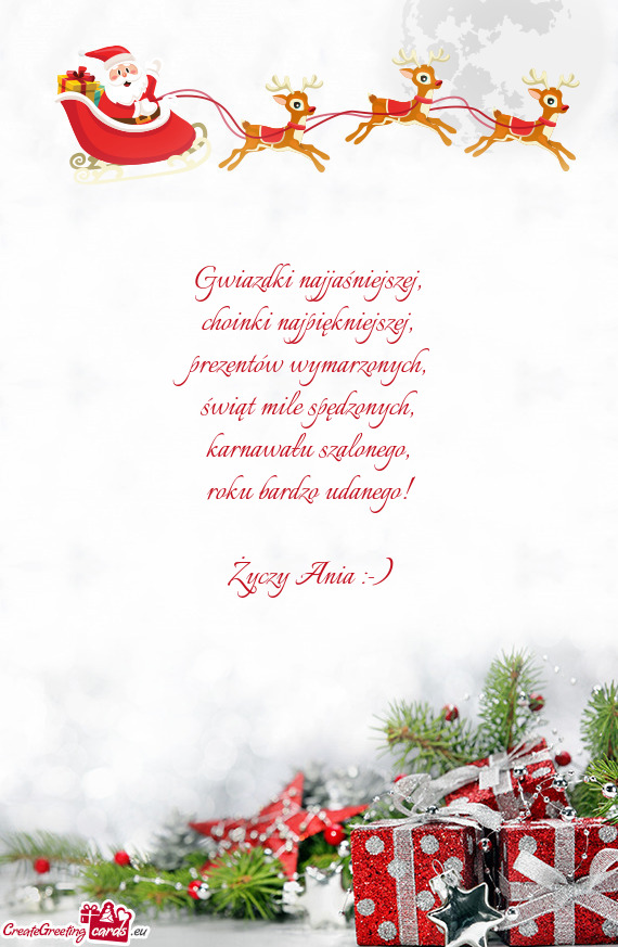 Roku bardzo udanego! Ania