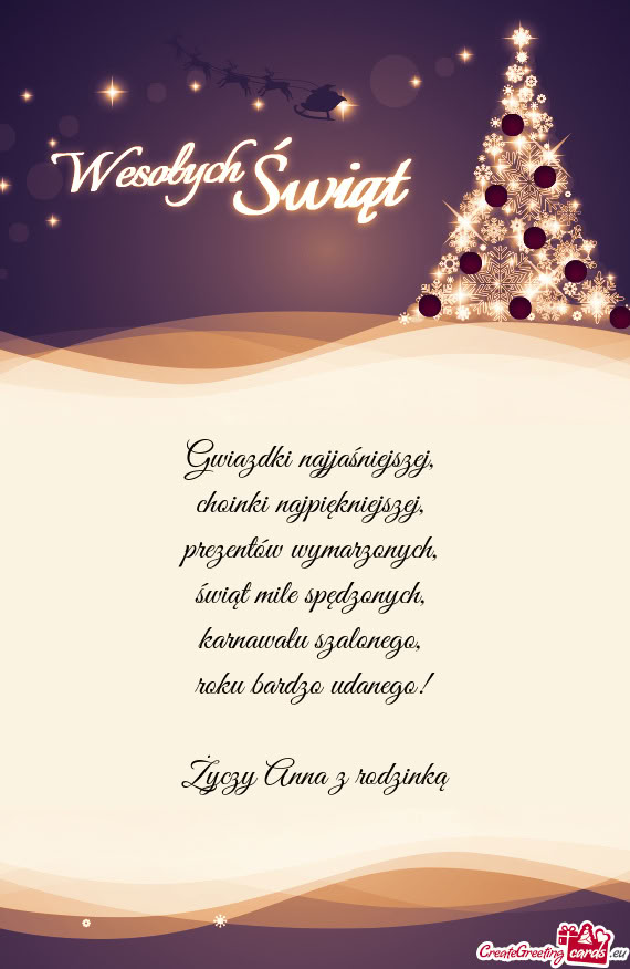 Roku bardzo udanego! Anna z rodzinką