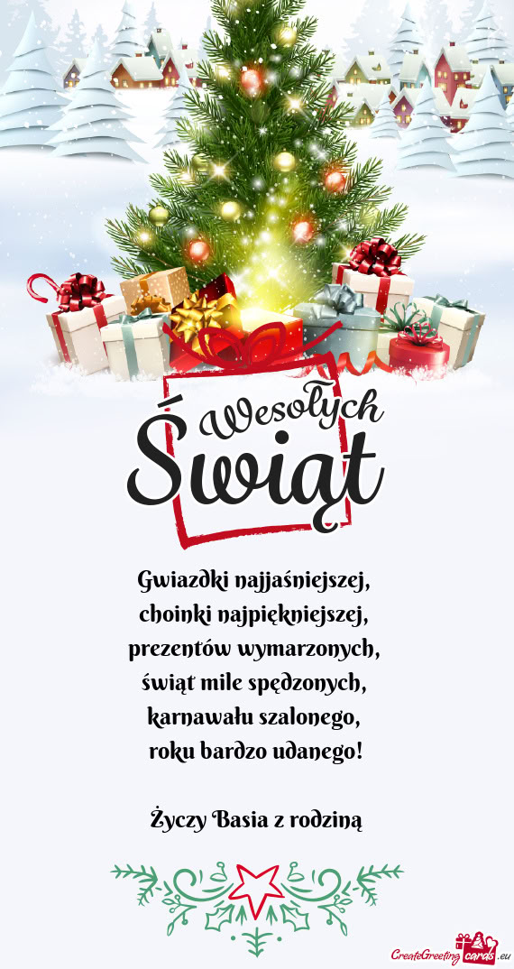 Roku bardzo udanego! Basia z rodziną