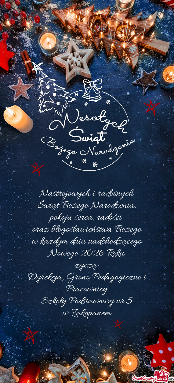 Roku życzą: Dyrekcja