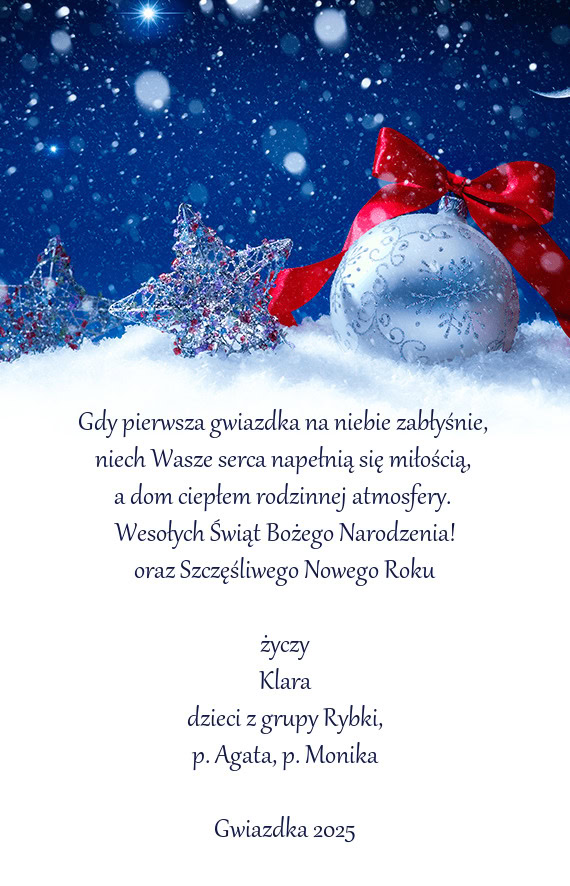 Roku życzy Klara dzieci