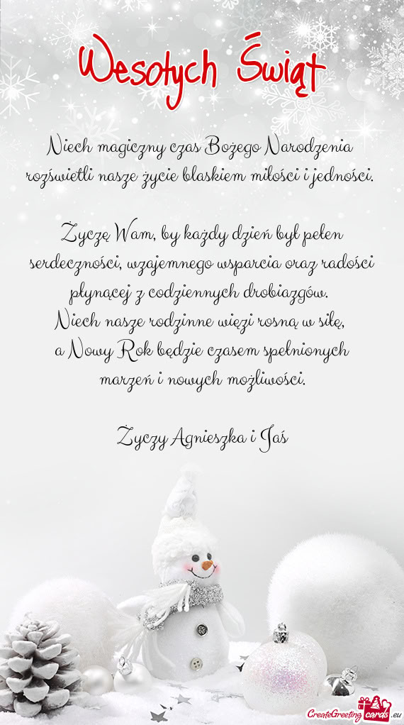 Rozświetli nasze życie blaskiem miłości i jedności