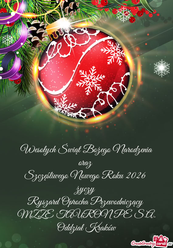 Ryszard Oprocha Przewodniczący