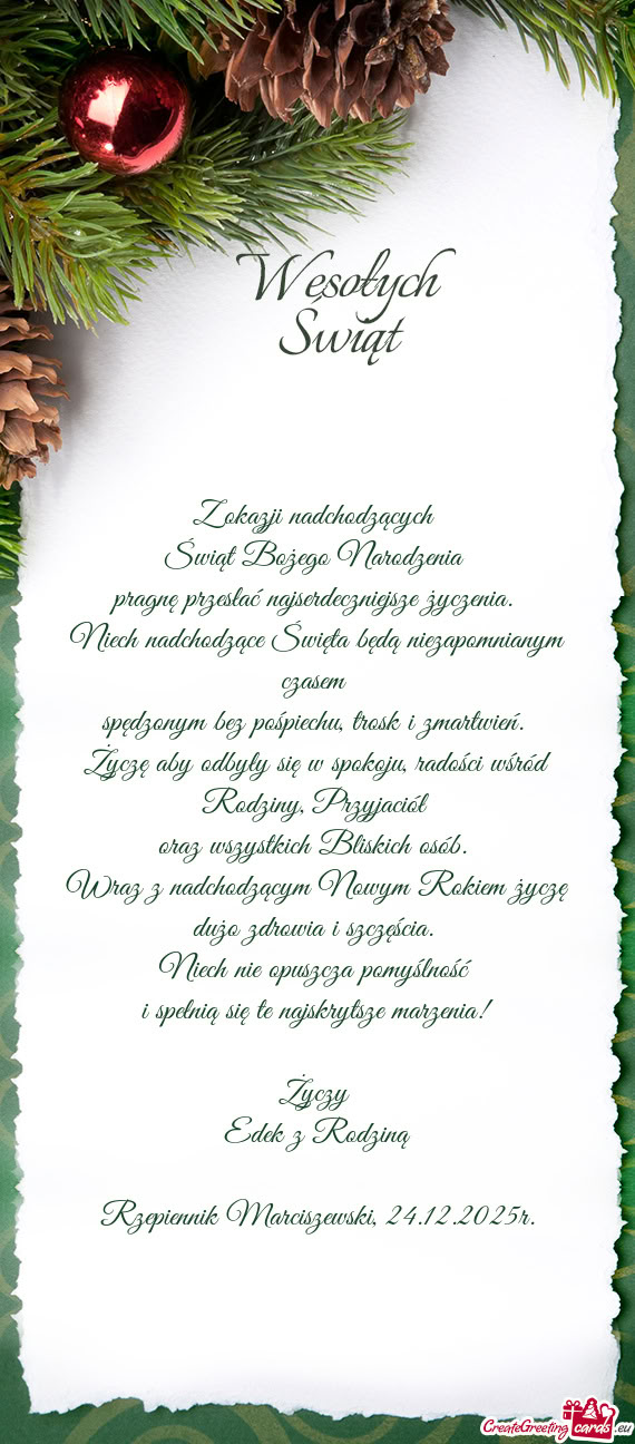 Rzepiennik Marciszewski, 24.12.2025r