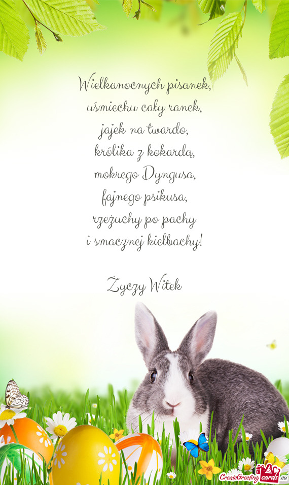 Rzeżuchy po pachy i smacznej kiełbachy! Witek