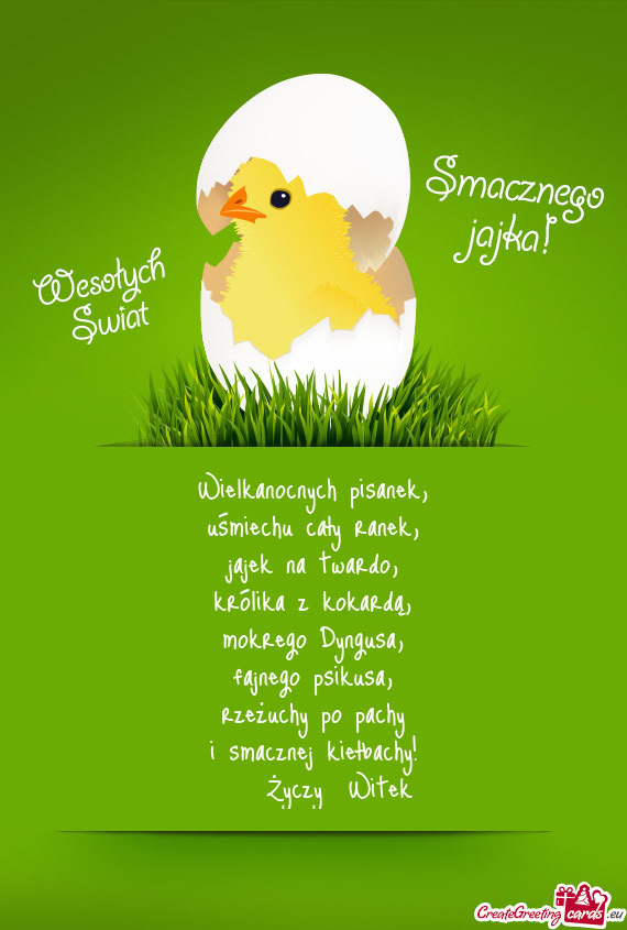 Rzeżuchy po pachy i smacznej kiełbachy!  Witek