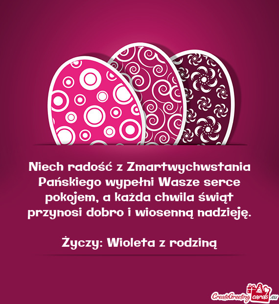 Rzynosi dobro i wiosenną nadzieję