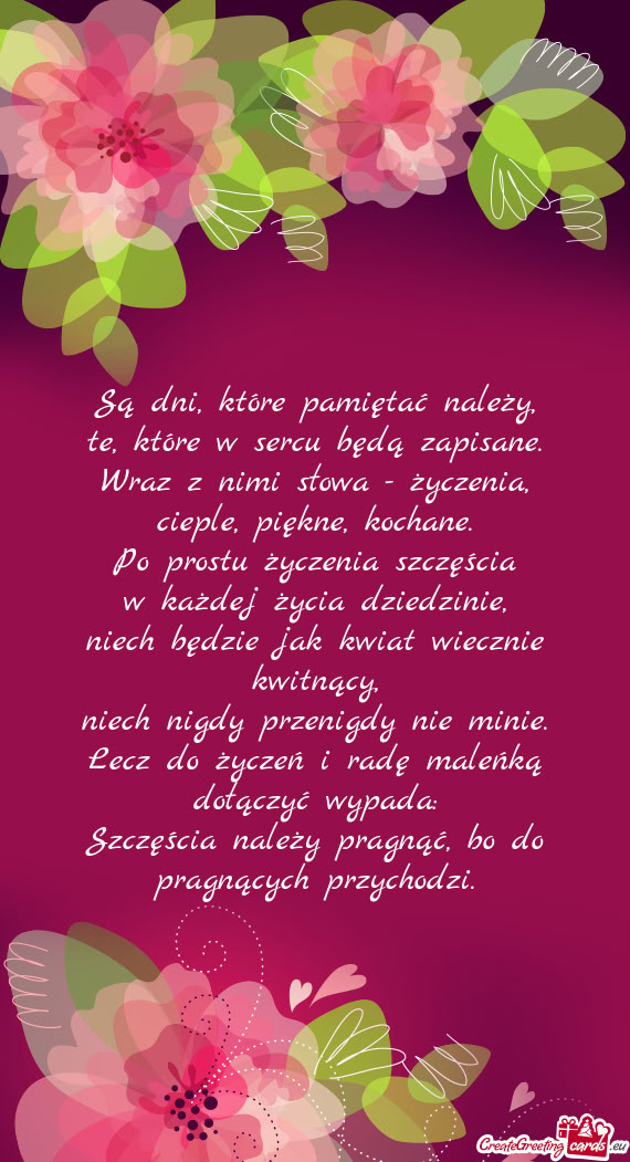 Są dni, które pamiętać należy,  te, które w sercu będą zapisane.  Wraz