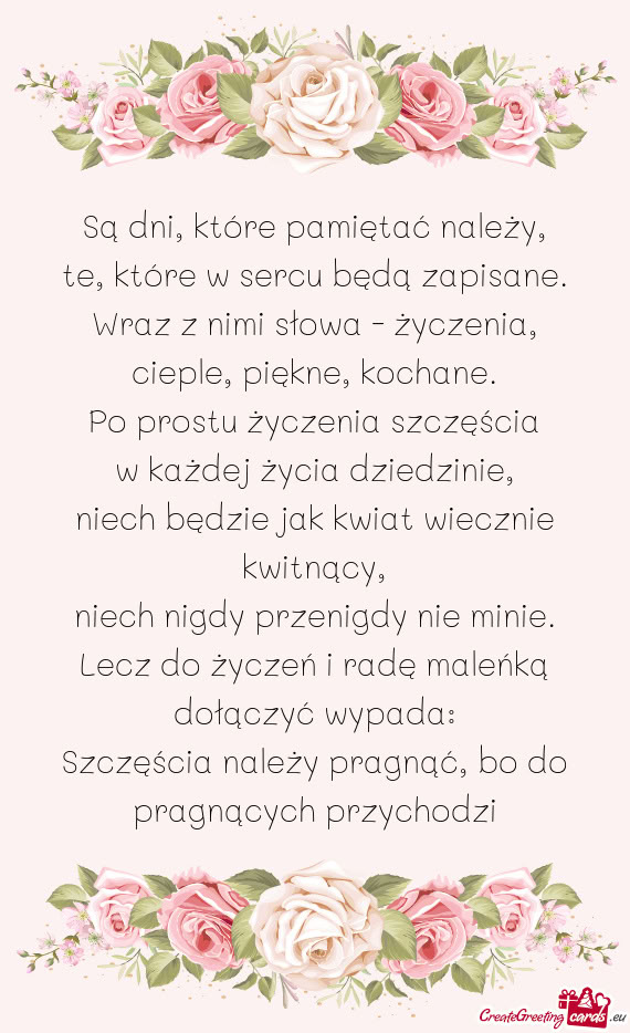 Są dni, które pamiętać należy,  te, które w sercu będą zapisane.  Wraz