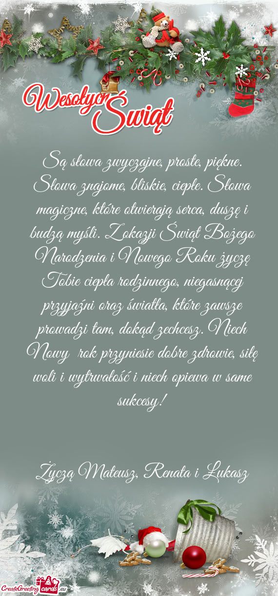 Są słowa zwyczajne, proste, piękne. Słowa znajome, bliskie, ciepłe.